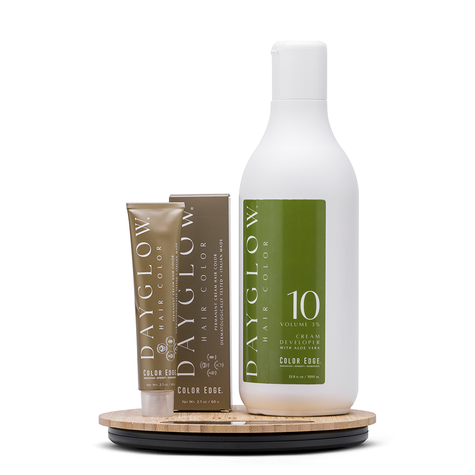 Dayglow products on top of Digital Color Scale