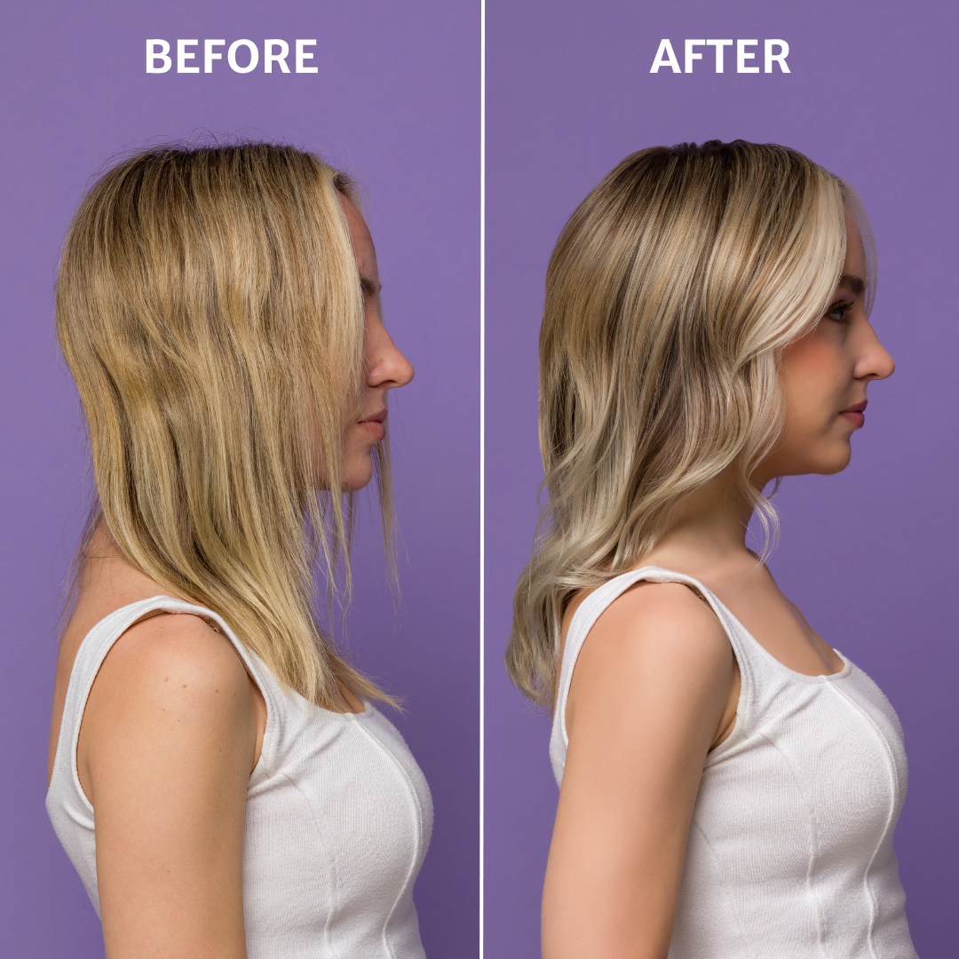 Before and After using Frosty Shampoo