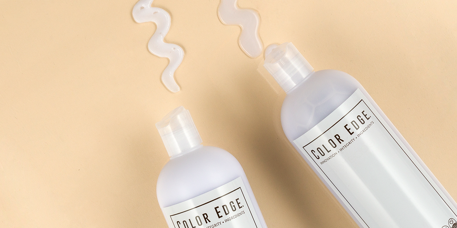 Color Edge Shampoo and Conditioner swatches