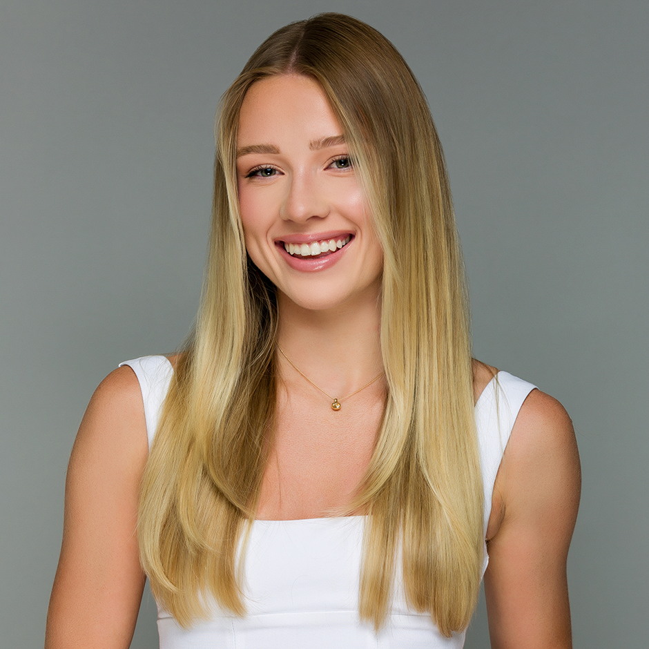 Woman with blonde hair