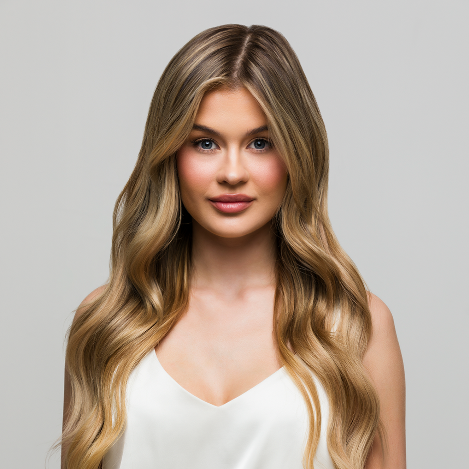 Model with blonde hair