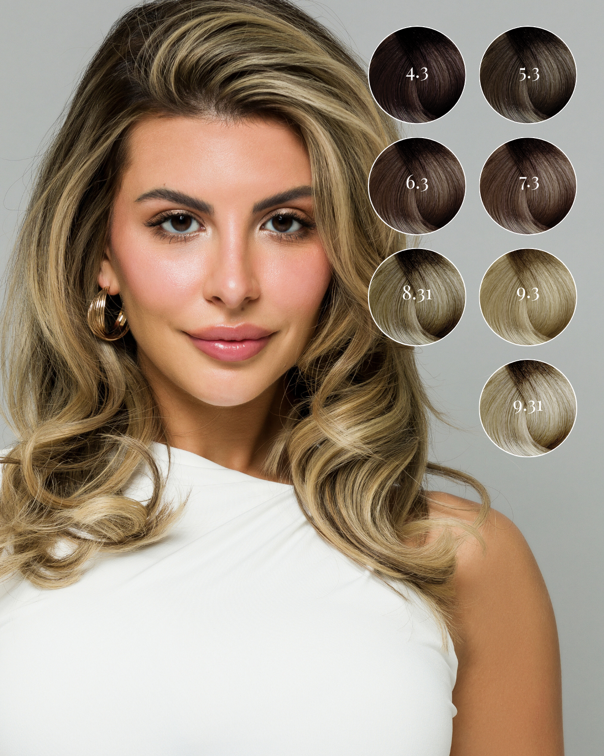 Golden color category: 4.3 5.3 6.3 7.3 8.31 9.3 9.31