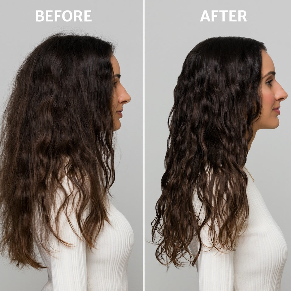 Before and after using Silk Reconstructor