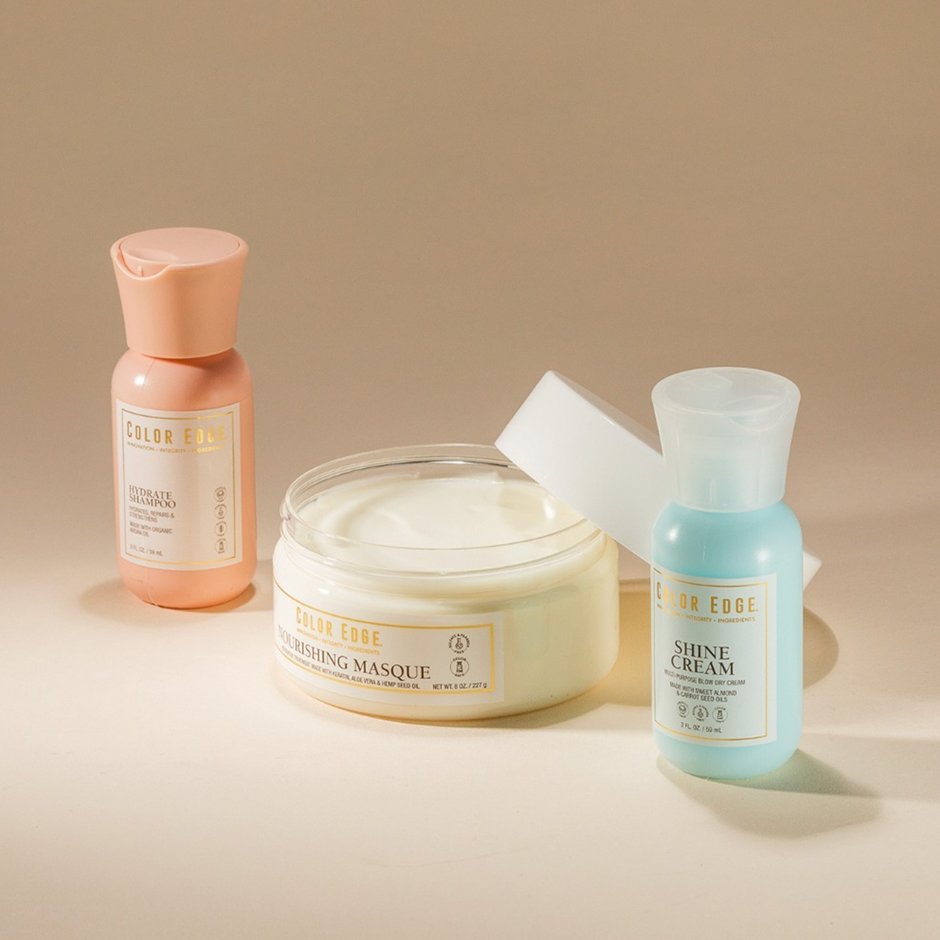 Hydration Therapy bundle: includes Hydrate Shampoo, Shine Cream, and Nourishing Masque