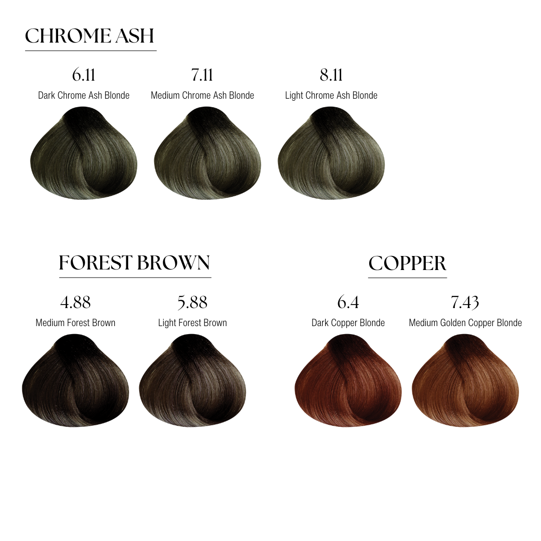 Dayglow color hair swatches